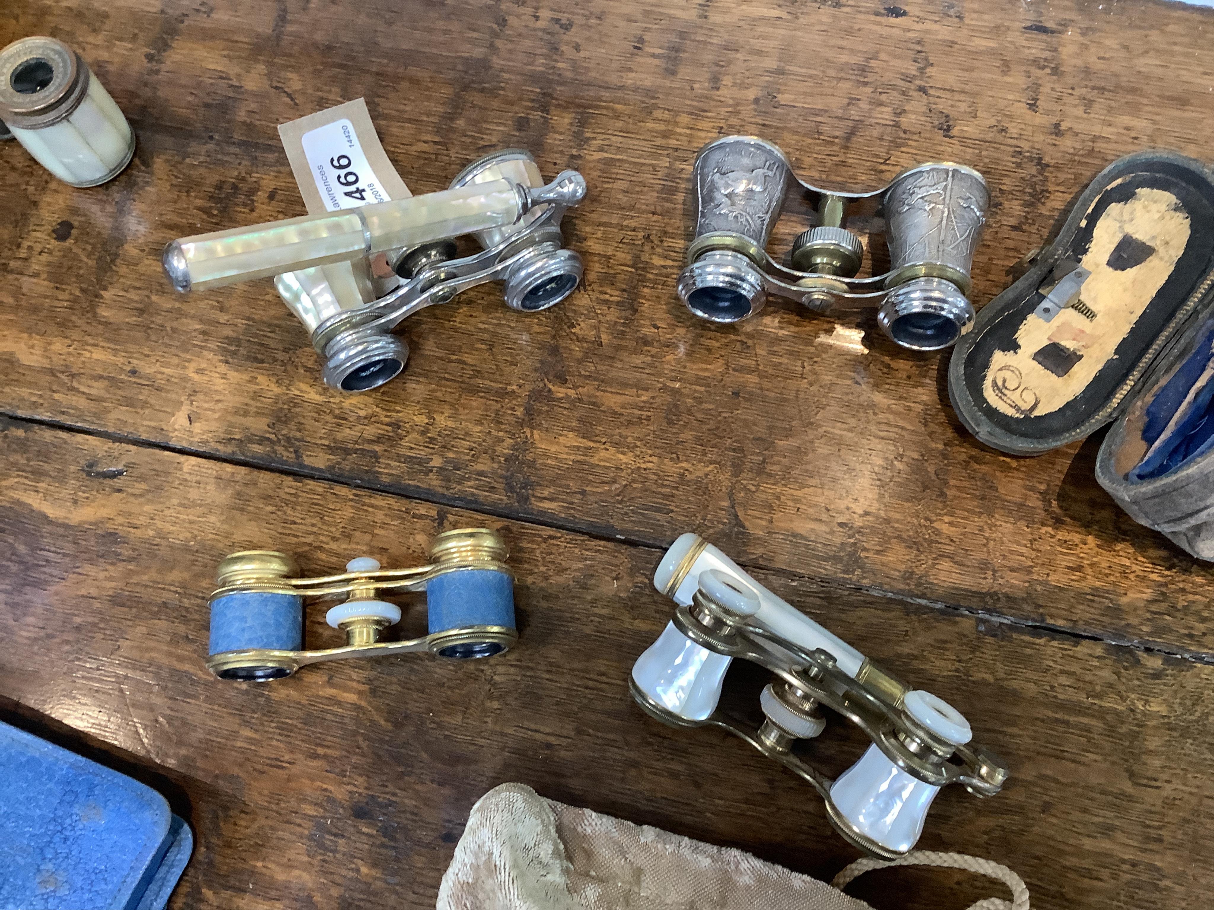 A collection of eighteen pairs of assorted opera glasses